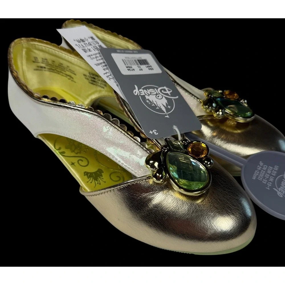 Disney Tiana Princess & the Frog Costume Shoes Dress Up Girls Gem Sparkle 2/3